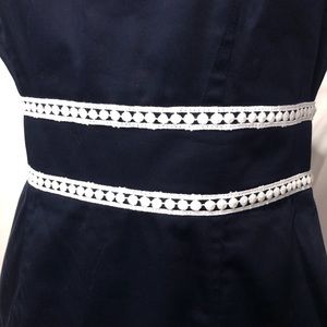 navy blue dress, classic a-line